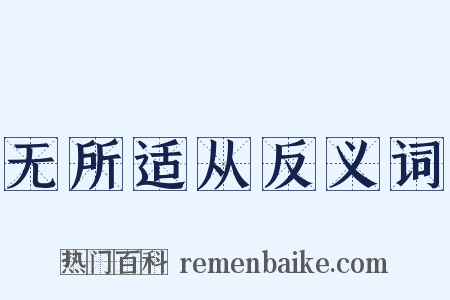 无所适从反义词是什么意思的图片